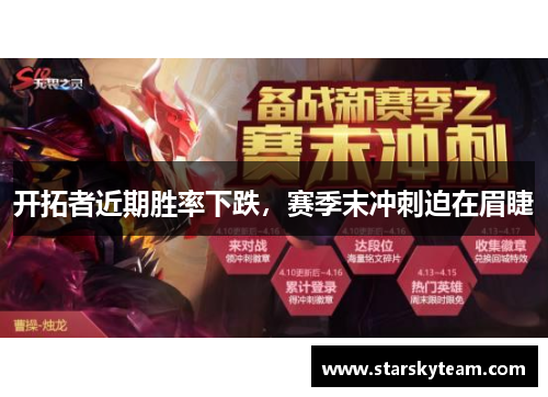 开拓者近期胜率下跌，赛季末冲刺迫在眉睫